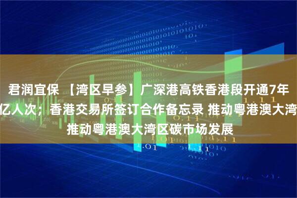 君润宜保 【湾区早参】广深港高铁香港段开通7年 跨境客流超1亿人次；香港交易所签订合作备忘录 推动粤港澳大湾区碳市场发展